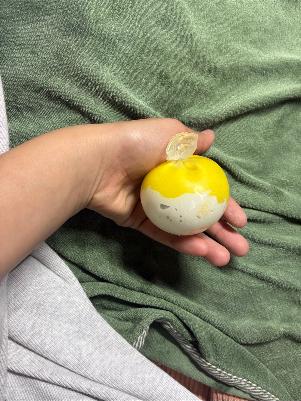Yellow & White Spherical Stress Ball